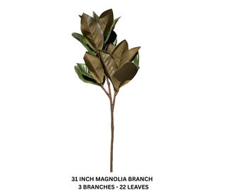Artificial Magnolia Leaf Stem, DIY Floral Arrangement