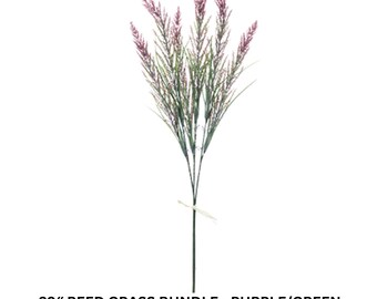 Artificial Reed Grass Filler: Purple & Green, Floral Arrangement Supply
