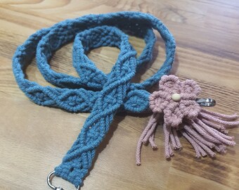 Taschengurt Handykette Makramee Kameragurt Blüte viele Farben und