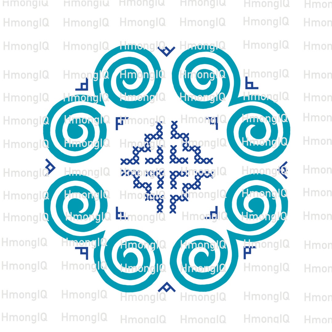 Hmong Elephant Foot Design 3, Hmong Digital Art, Hmong Design, Hmong