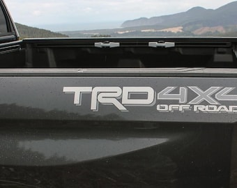 TRD Off Road 4X4  decals stickers tundra Tacoma truck bed side replacement OEM  Grey Light Grey