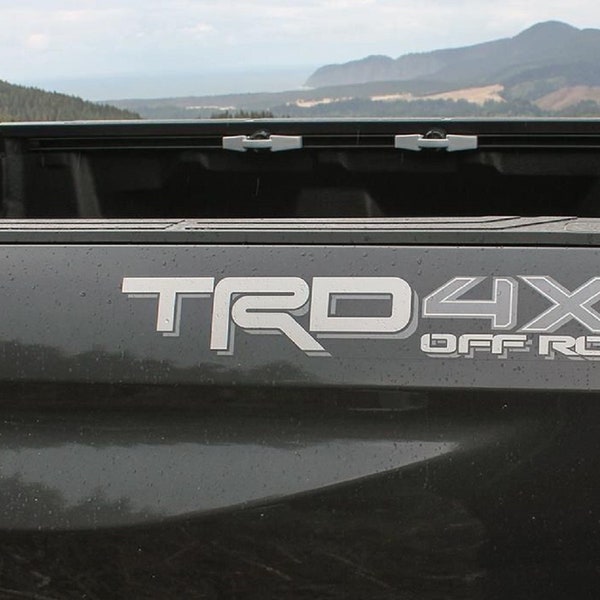 TRD Off Road 4X4  decals stickers tundra Tacoma truck bed side replacement OEM  Grey Light Grey