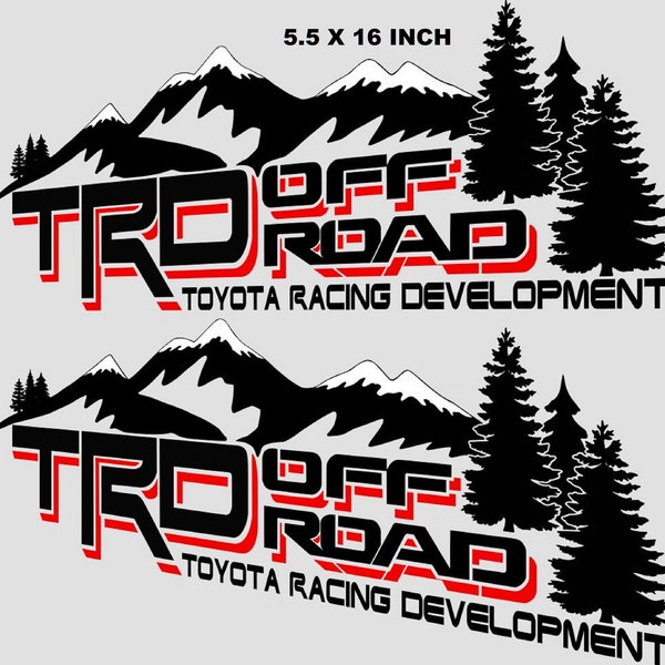 TRD Off Road MOUNTAIN decalcomanie adesivi tundra Tacoma sostituzione lato letto camion OEM