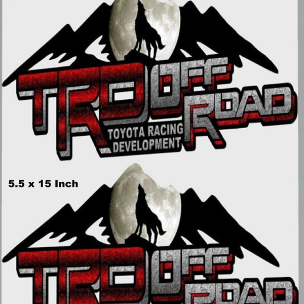 TRD Off Road MOUNTAIN wolf  decals stickers tundra Tacoma truck bed side replacement OEM