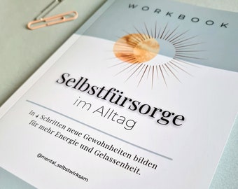 Workbook for self-care in everyday life, A5 format, changing habits, self-love journal, self-esteem in German