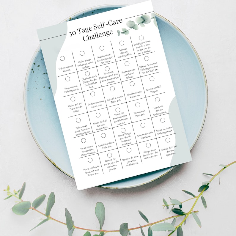 POSTCARD 30-day self-care challenge, card for self-care, mindfulness, A6 format image 6