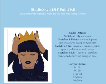 Rihanna DIY Paint Kit, Paint and Sip Set