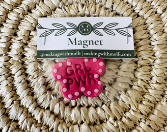Pink Girl Power Magnet