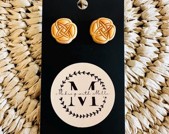 Gold Celtic Knot Stud Earrings