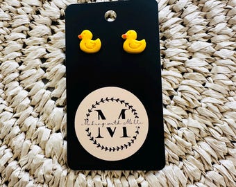 Rubber Duck Stud Earrings