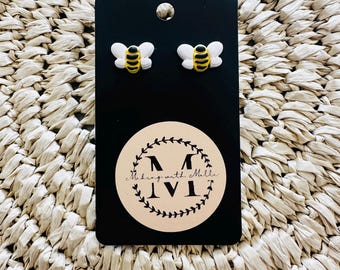 Bumble Bee Stud Earrings