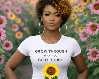 Sunflower PNG | Motivational Shirt Design, Sublimation & DTF (Digital Download)