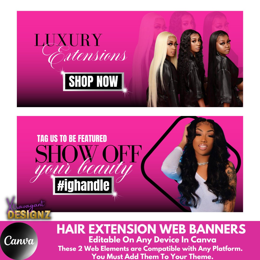 Hair Extensions Website - Etsy