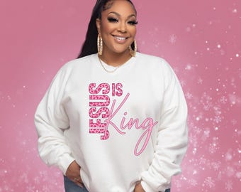 Jesus Is King PNG Download | Pink Leopard Christian Shirt Design | Faith Sublimation | DTF Print | Instant Digital Download