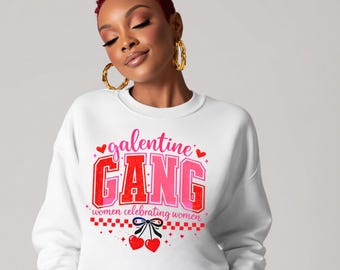 Galentine Gang PNG, Women's Valentine's Day Design (Digital Download)