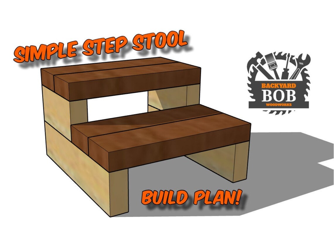 Simple DIY Step Stool Plan / Step Stool / Digital Plans / Etsy