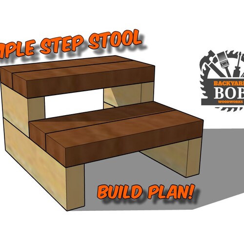 Simple DIY Step Stool Plan / Step Stool / Digital Plans / Etsy