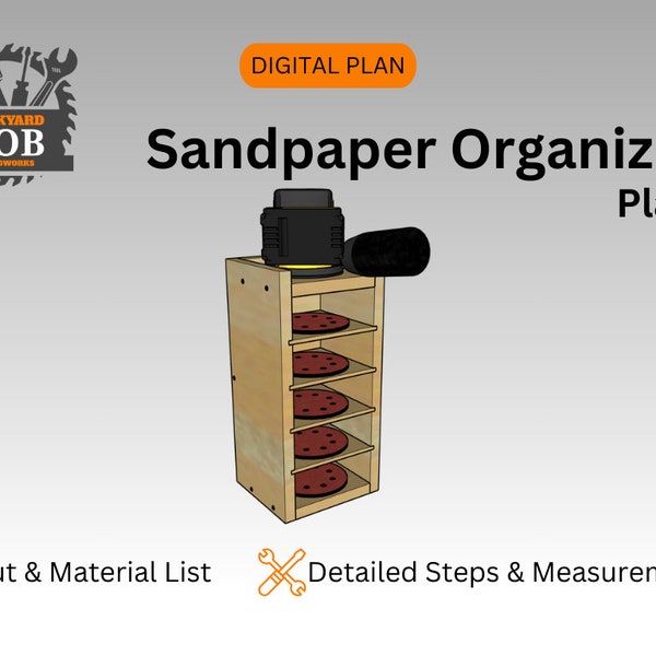 Sandpaper Organizer Build Plan / Digital Plans / Woodworking Plans / Build Plans / DIY