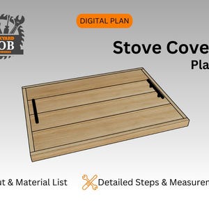 Plan de construction DIY pour housse de poêle / Planche de nouilles / Plans numériques / Plans de menuiserie / Plans de construction / DIY