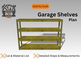 DIY Simple Garage Shelf Plan / Digital Plans / Woodworking Plans / Build Plans / DIY