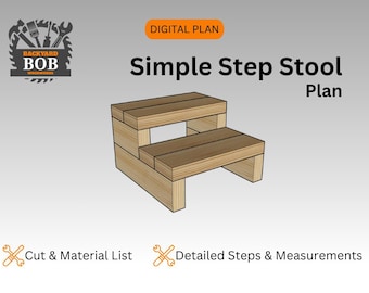 Simple Step Stool Plan: Beginner Woodworking Project (PDF)