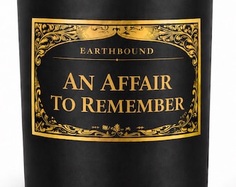 An Affair to Remember Soy Candle – Nostalgic Cologne Scent, First Date Black Jar Home Fragrance