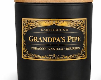 Grandpa's Pipe|Nostalgic Vanilla and Tobacco|Scented Soy Wax