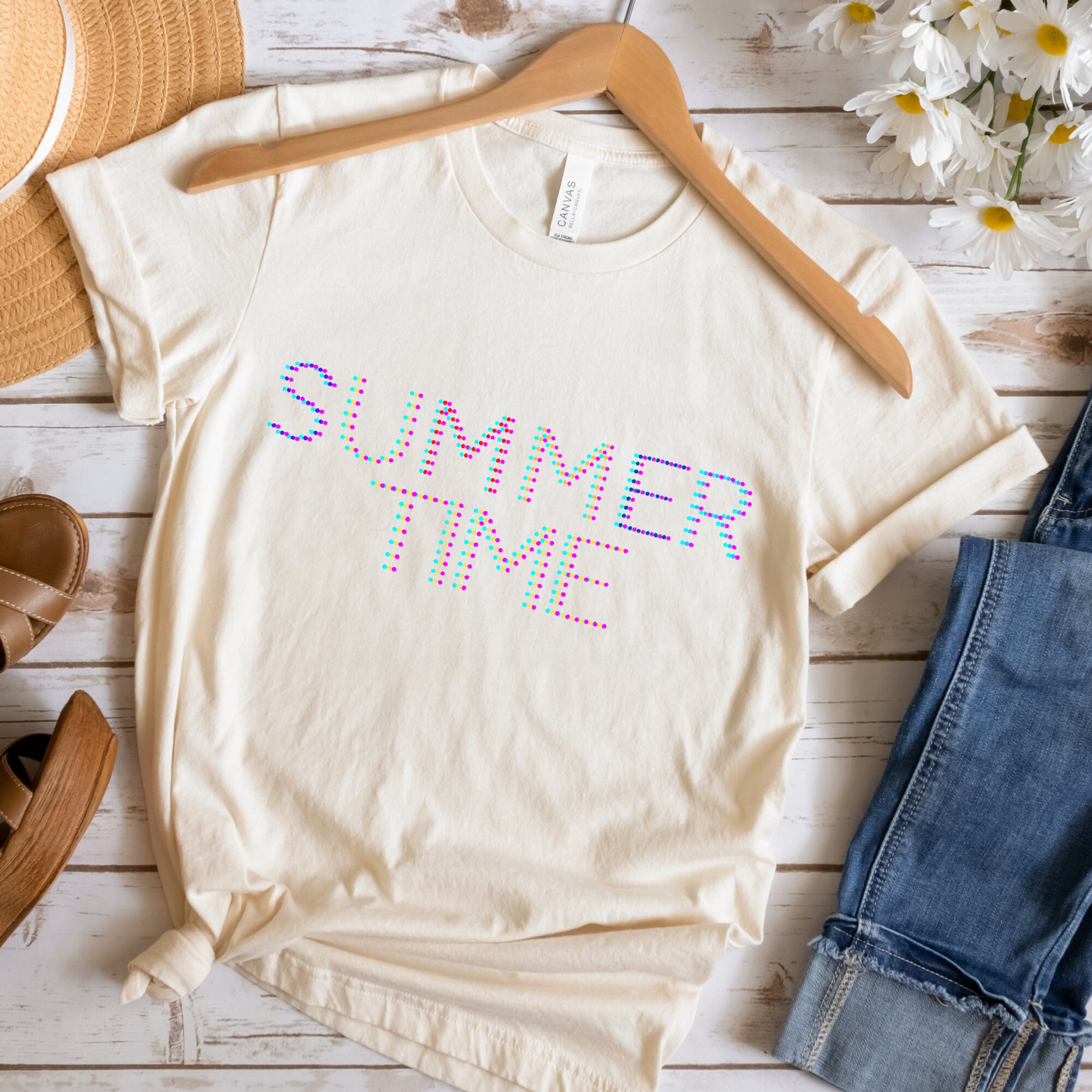 Summertime T-shirt Summer Time Tee Shirt for Summer Beach - Etsy