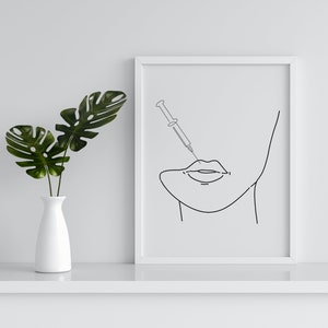 Botox Art, Lip Art, Lip Filler Digital Print, Cosmetic Surgery Print, Esthetician, MedSpa Decor, Plastic Surgeon office, Poster for her