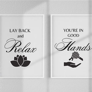 Waxing Decor, Wax Room, Lay Back and Relax, Waxing Art, Wax Salon Art, Art for Waxing, Sugaring, Brazilian Wax, Digital Print