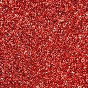 May include: A close-up of a red glitter background. The glitter is very fine and creates a sparkling effect.