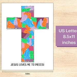 Simple Easter Cross Craft for Kids, Toddler Craft, Kindergarten Craft, Preschool craft, 1st grade craft, 2nd grade craft, Jesus craft