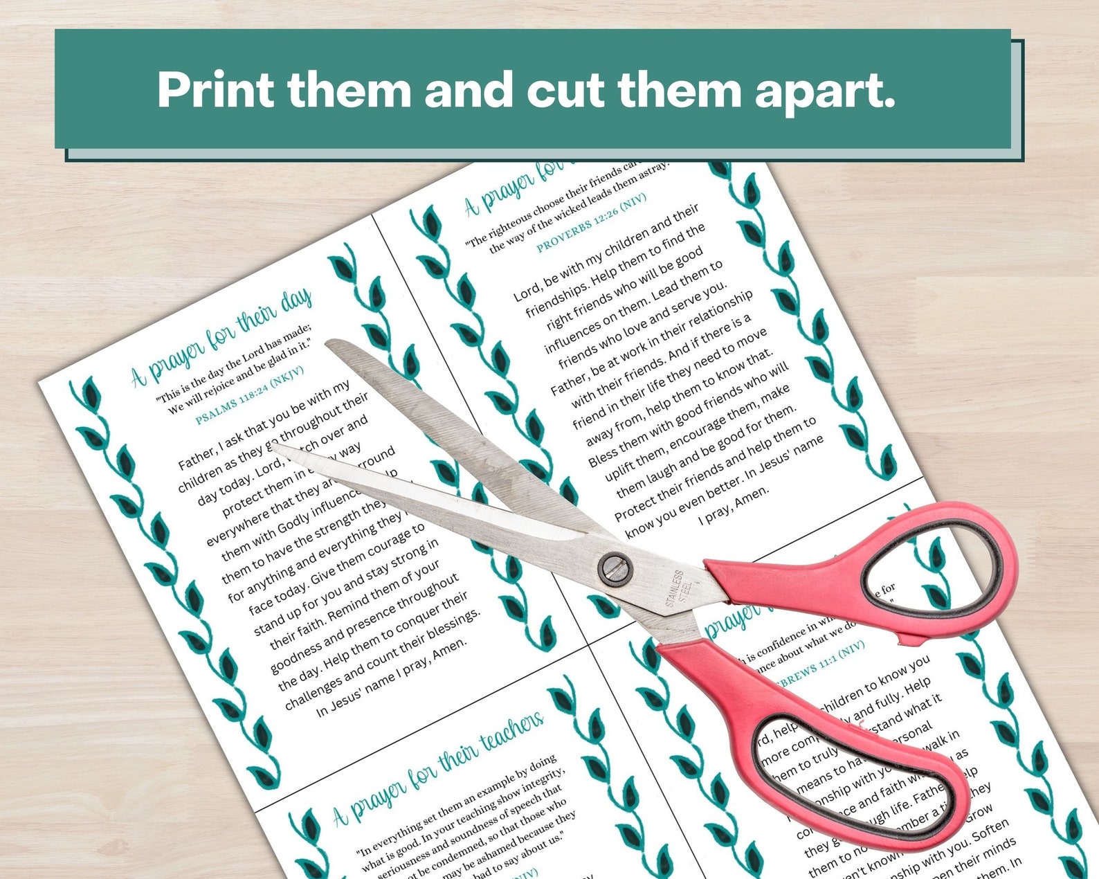 Prayer Cards Printable Prayers for Your Children Parent Prayers