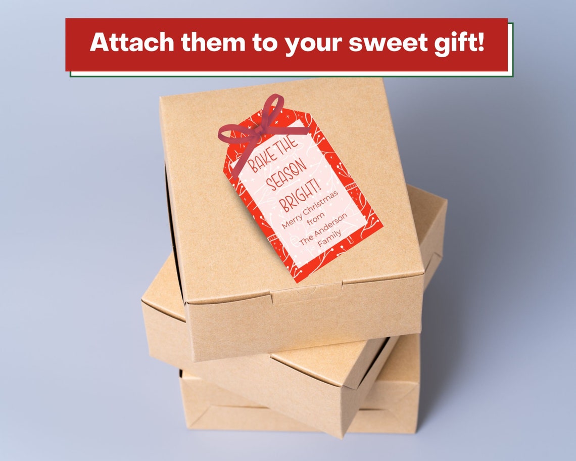Christmas Treat Tag, Christmas Cookie Tag, Holiday Gift Tag, Christmas ...
