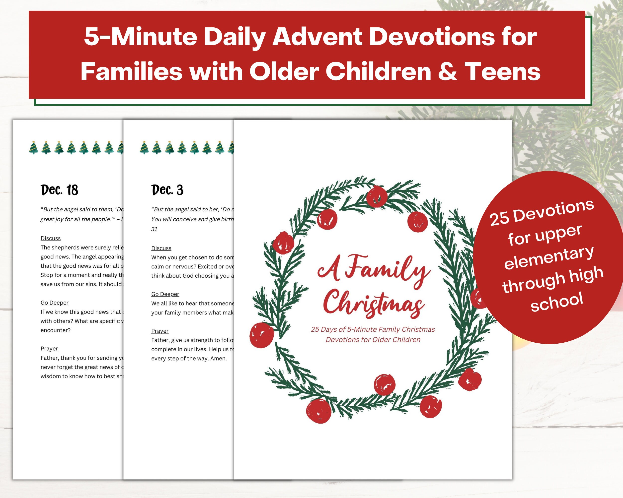 Advent devotional for teens and tweens printable christmas devotions