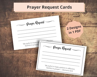 Prayer Request Card Printable, Prayer Card Template, Business Prayer Cards