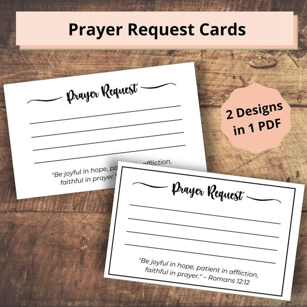 Prayer Request Card Printable, Prayer Card Template, Business Prayer Cards