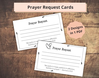 Prayer Request Card Printable, Prayer Card Template, Business Prayer Cards