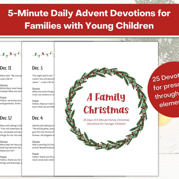 Advent devotional for kids printable | Christmas devotions for families | Christmas Bible verses | Advent Bible verses | Advent calendar