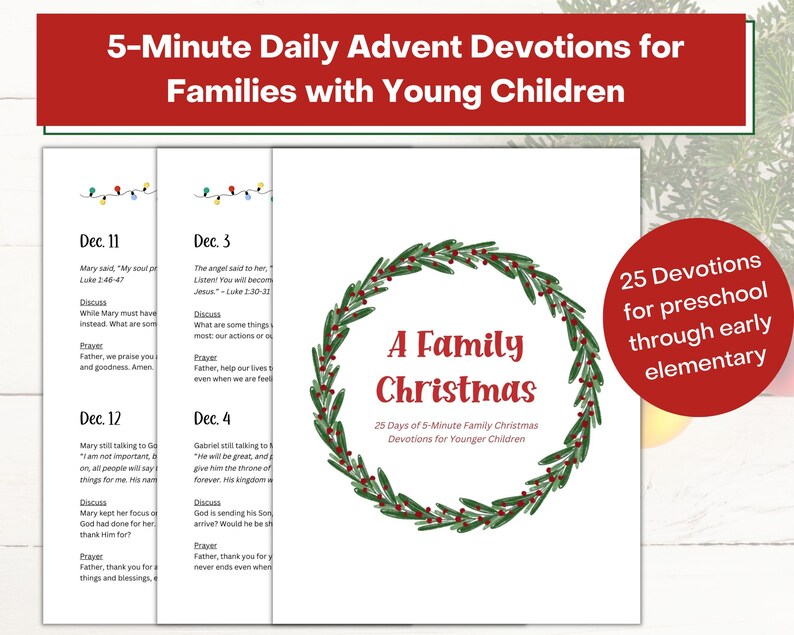 Advent Devotional for Kids Printable Christmas Devotions for Families