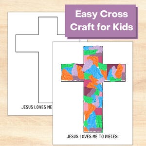 Easy Easter Cross Craft for Kids | Simple Sunday School Craft for Toddlers and Preschool