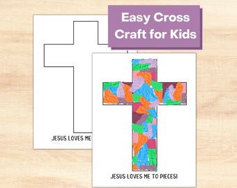 Easy Easter Cross Craft for Kids | Simple Sunday School Craft for Toddlers and Preschool
