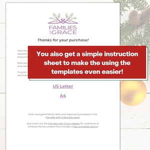 You also get a simple instruction sheet to make using the templates even easier!