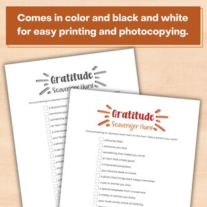 The gratitude activity comes in color and black and white for easy printing and photocopying.