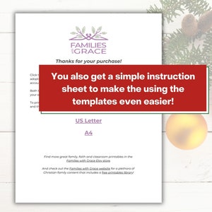 A simple instruction sheet is included to make using the templates even easier!