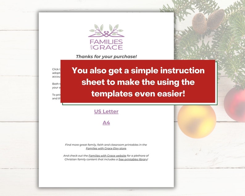 A simple instruction sheet is included to make using the templates even easier!