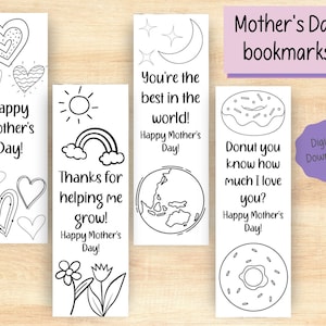 Druckbare Lesezeichen Muttertag, Geschenk für Mama, Geschenk für Oma, Geschenk von Kindern, einzigartiges Geschenk für Mama, einzigartiges Geschenk für Oma