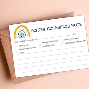 Bilhete para Orientador Escolar (Imprimir) | Mensagens de Incentivo para Alunos (Download Digital)