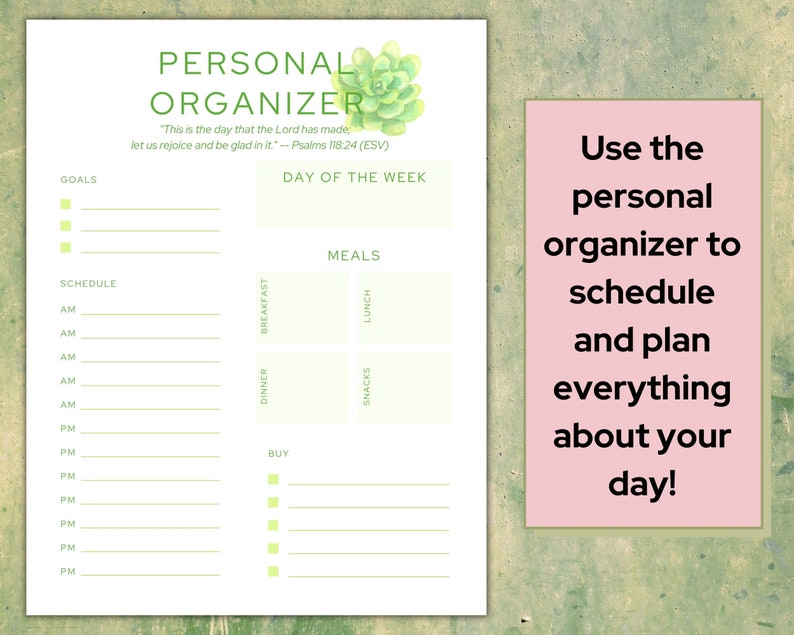 Life Planner Printable Christian Woman Christian Planner Inspirational Planner A3 Planner A4 Planner image 7