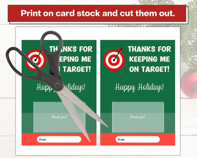 Target Gift Card Holder Printable Holiday Teacher Etsy